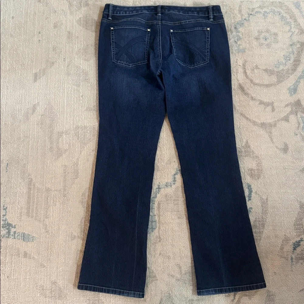 White House Black Market Women's Dark Blue Boot Leg Jeans - Picture 6 of 8